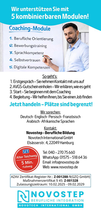 Flyer Novostep Jobcoaching Hamburg Seite2