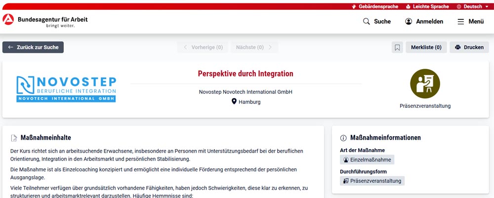 kursnet Arbeitsagentur Novostep JPG kl